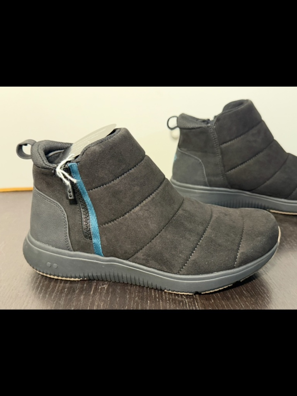 Ryka Paragon Water-Repellent Side-Zip Boots Black Womans 7W Wide